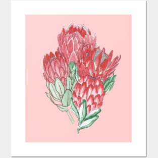 A Bunch of Flowers Created With Watercolours Posters and Art